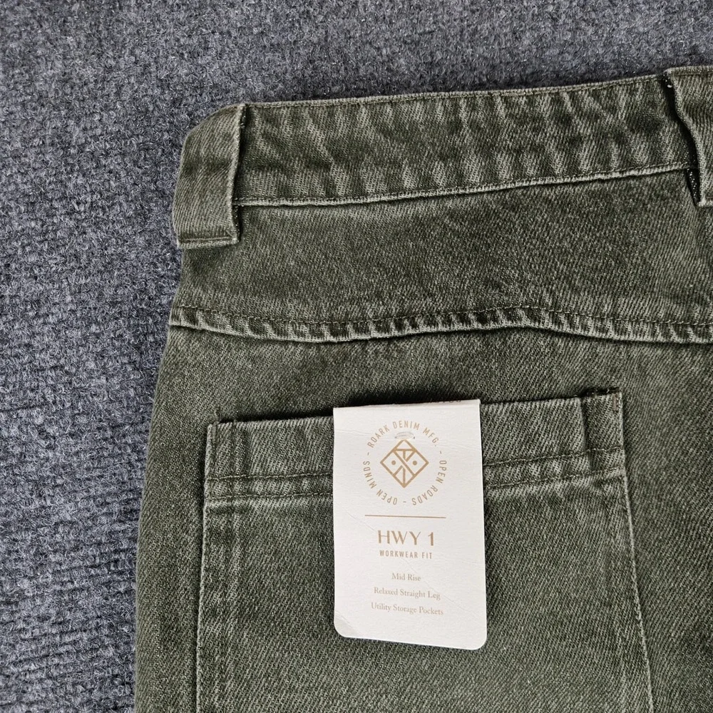 Roark Open Roads Open Minds Carpenter Jeans Mens 28 Olive Green Utility Pants